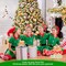 3 Pack Christmas Pom Poms Garland, 7Ft Each, String Banner Felt Ball Garland in Red, White, Green, Colorful Pom Pom Balls for Christmas Tree, Mantel, Staircase, Ornament Home/Room Decor